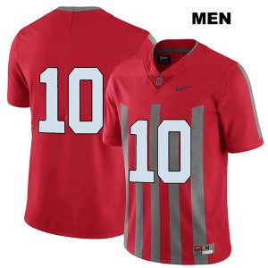 Men's NCAA Ohio State Buckeyes Daniel Vanatsky #10 College Stitched Elite No Name Authentic Nike Red Football Jersey GR20B31TC